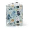 Hardcover Journal Matte Musical Sea Animals Flute Choir | Music Lesson Teacher Notebook
