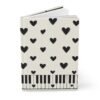 Music Journal Hardcover - A Hearty Piano Keys Music Journal for Music Lessons
