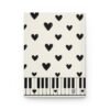 Music Journal Hardcover - A Hearty Piano Keys Music Journal for Music Lessons