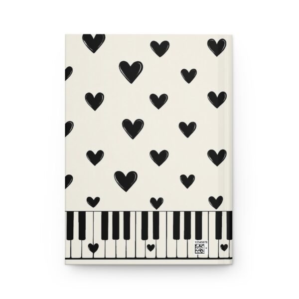 Music Journal Hardcover - A Hearty Piano Keys Music Journal for Music Lessons