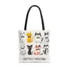 Purrfect Musicians Tote Bag - Cat Lover's Bag, Musician Tote, Funny Music Teacher Bag