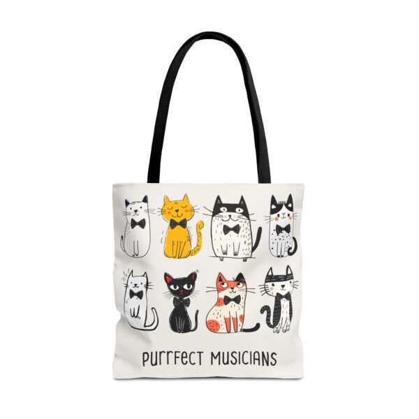 Purrfect Musicians Tote Bag - Cat Lover's Bag, Musician Tote, Funny Music Teacher Bag