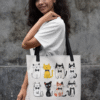 Purrfect Musicians Tote Bag - Cat Lover's Bag, Musician Tote, Funny Music Teacher Bag