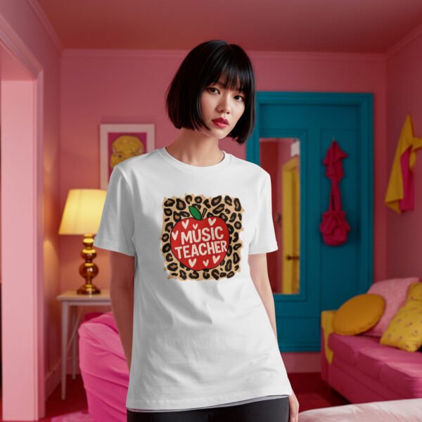 Retro Music Teacher Tee - Fun Casual Style, Gift for Educators, Back to School, Teacher Appreciation, Unisex Cotton Shirt