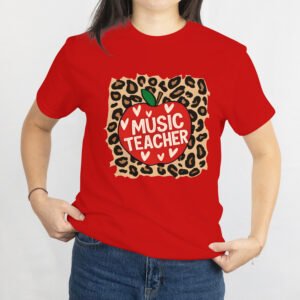 Retro Music Teacher Tee - Fun Casual Style, Gift for Educators, Back to School, Teacher Appreciation, Unisex Cotton Shirt