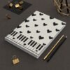 Music Journal Hardcover - A Hearty Piano Keys Music Journal for Music Lessons