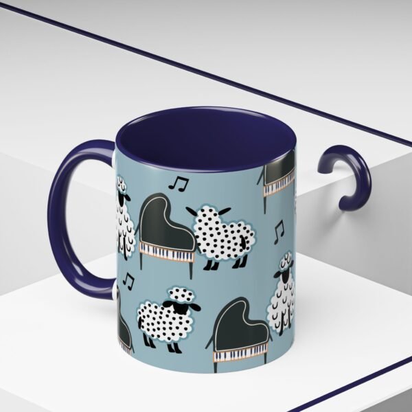 Musical Concert Sheep Coffee Mug - Accent Mug for Music Lovers, Pianist, Music Teacher Gift