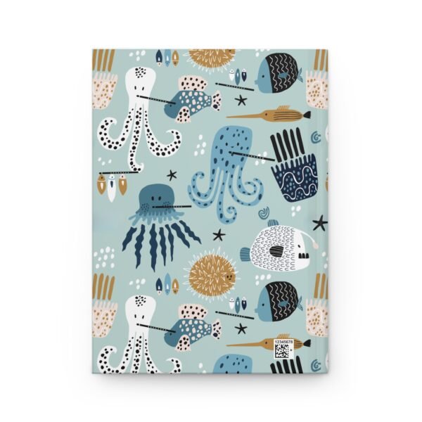 Hardcover Journal Matte Musical Sea Animals Flute Choir | Music Lesson Teacher Notebook