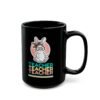 Cute Teacher Bunny Mug, Teacher Appreciation Gift, Easter Rabbit Mug, Fun Coffee Cup, Back to School Gift, Gift for Teacher, Black Mug