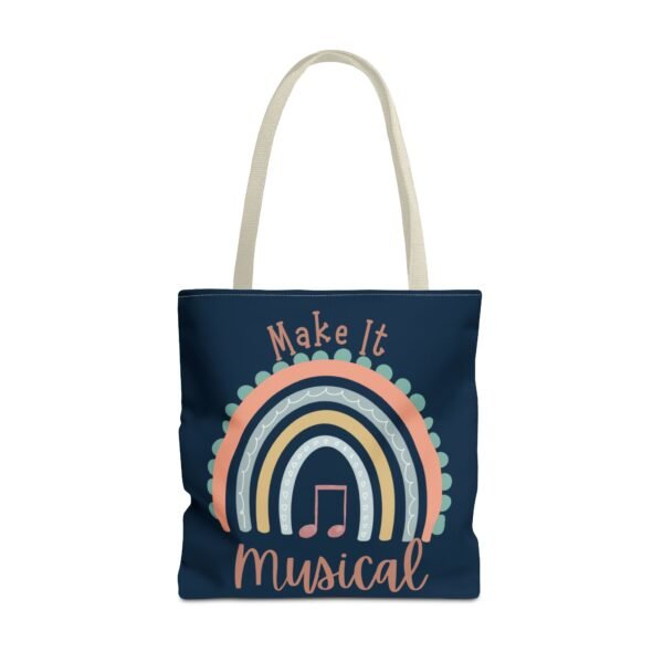 Make It Musical Boho Music Lesson Tote Bag | Travel Bag for Music Lovers, Music Teacher Gift