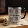 Van Gogh Starry Night Piano Keys Accent Coffee Mug, Teacher Appreciation Gift, Ceramic Mug with Color Inside