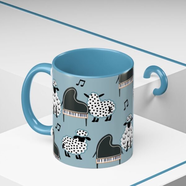 Musical Concert Sheep Coffee Mug - Accent Mug for Music Lovers, Pianist, Music Teacher Gift