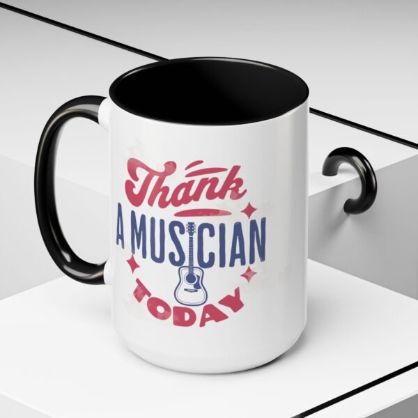 Music Teacher Coffee Mug, Thank A Musician Today - Fourth of July Independence Day Teacher Gift, Musician Appreciation Cup, Teacher Gift