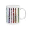 Colorful Flute Ceramic Mug, Music Lover Gift, Flute Player, Music Teacher Coffee Cup, Fun Musical Gift, Orchestra Band Gift 11oz or 15oz