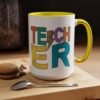 Retro Teacher Coffee Mug | Gift for Educators, Back to School, Appreciation Gift, Fun Office Mug, Unique Teacher Present