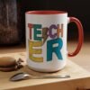 Retro Teacher Coffee Mug | Gift for Educators, Back to School, Appreciation Gift, Fun Office Mug, Unique Teacher Present