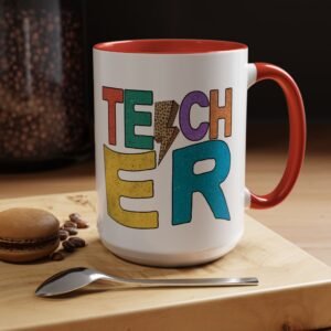 Retro Teacher Coffee Mug | Gift for Educators, Back to School, Appreciation Gift, Fun Office Mug, Unique Teacher Present
