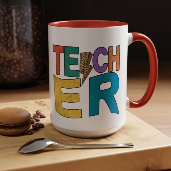 Retro Teacher Coffee Mug | Gift for Educators, Back to School, Appreciation Gift, Fun Office Mug, Unique Teacher Present