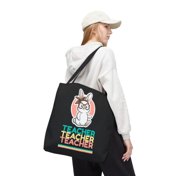 Cute Teacher Rabbit Tote Bag - Perfect for Educators and School Gear, Easter Bunny Tote Bag, Teacher Appreciation Gift, Classroom Tote, Back