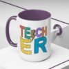 Retro Teacher Coffee Mug | Gift for Educators, Back to School, Appreciation Gift, Fun Office Mug, Unique Teacher Present