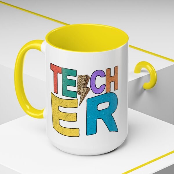 Retro Teacher Coffee Mug | Gift for Educators, Back to School, Appreciation Gift, Fun Office Mug, Unique Teacher Present