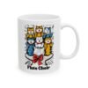 Flute Choir Ceramic Mug, Cute Coffee Cup for Musicians, Fun Cat Lover Gift, Cat-Themed Kitchenware, 11oz, 15oz
