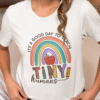 It's A Good Day to Teach Tiny Humans Unisex Teacher Tee, Gift for Educators, Teacher Appreciation, Classroom Shirt, Cute Rainbow Design