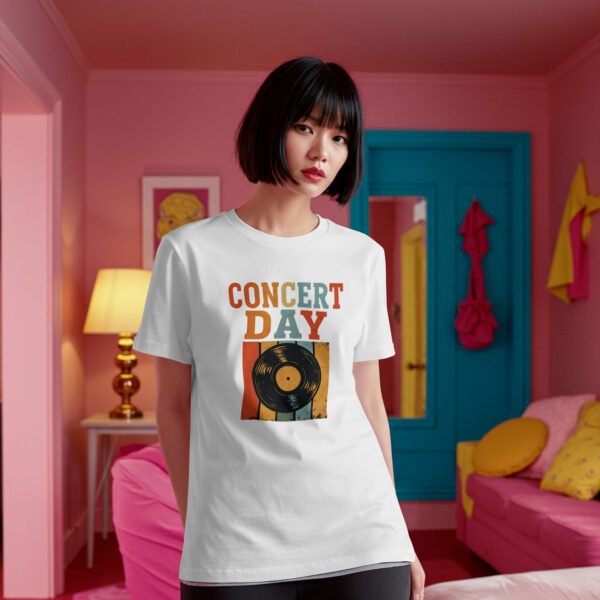 Concert Day Retro Musician Tee, Unisex Heavy Cotton Shirt, Gift for Educators, Music Camp, Festival Outfit