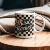 Retro Music Teacher Ceramic Mug - Perfect Gift for Educators, Retro Style, 11oz or 15oz, Cute Teacher Appreciation, Coffee Lover's Gift