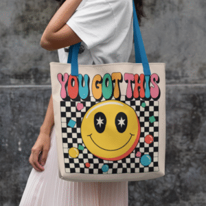You Got This Positive Vibes Tote Bag, Everyday Carry Teacher Bag, Cute Shopping Bag, Cheerful Gift for Friends