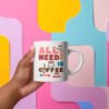 All You Need is Coffee and Music Mug, Music Teacher Gift, Music Lover, Coffee Lover, Music instructor, Band director gift, Piano teacher