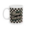 Retro Music Teacher Ceramic Mug - Perfect Gift for Educators, Retro Style, 11oz or 15oz, Cute Teacher Appreciation, Coffee Lover's Gift