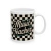 Retro Music Teacher Ceramic Mug - Perfect Gift for Educators, Retro Style, 11oz or 15oz, Cute Teacher Appreciation, Coffee Lover's Gift