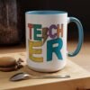 Retro Teacher Coffee Mug | Gift for Educators, Back to School, Appreciation Gift, Fun Office Mug, Unique Teacher Present