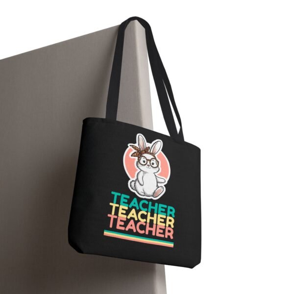 Cute Teacher Rabbit Tote Bag - Perfect for Educators and School Gear, Easter Bunny Tote Bag, Teacher Appreciation Gift, Classroom Tote, Back