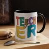 Retro Teacher Coffee Mug | Gift for Educators, Back to School, Appreciation Gift, Fun Office Mug, Unique Teacher Present