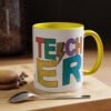 Retro Teacher Coffee Mug | Gift for Educators, Back to School, Appreciation Gift, Fun Office Mug, Unique Teacher Present