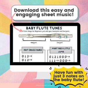 No Prep First Day of Flute Lesson | Baby Flute Tunes – First Songs for Beginner