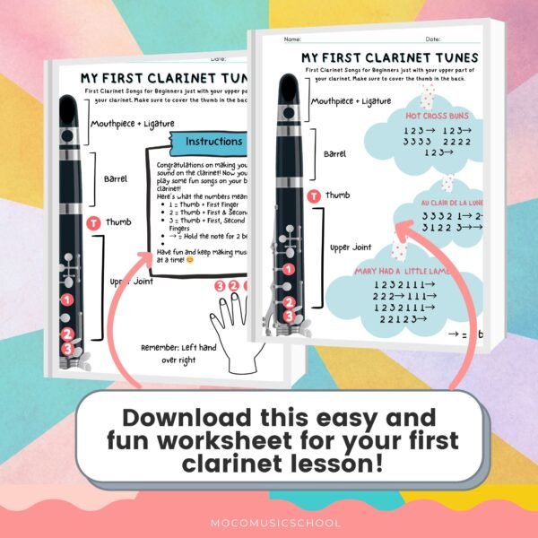No-Prep First Day of Clarinet Lesson | First Songs for Beginners, Band Class