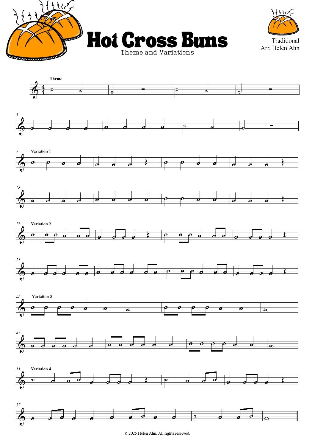 B A G Song For Recorder, Xylophone, Boomwhackers and More! Hot Cross Buns
