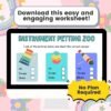 Musical Instrument Petting Zoo Worksheet – No Prep Sub Plan
