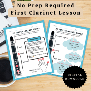 No-Prep First Day of Clarinet Lesson | First Songs for Beginners, Band Class
