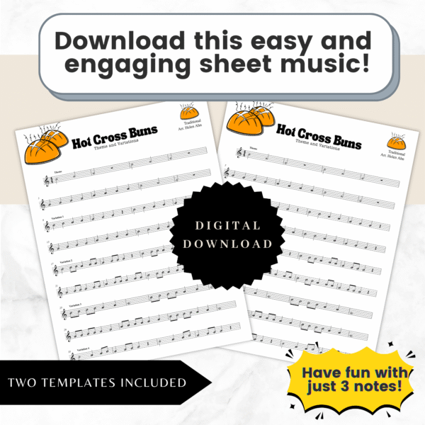 B A G Song For Recorder, Xylophone, Boomwhackers and More! Hot Cross Buns