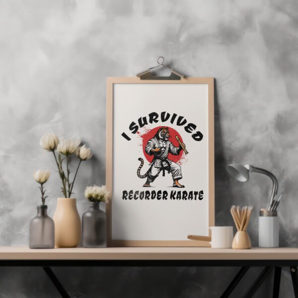 "I Survived Recorder Karate" Music Classroom Poster | Funny Classroom Decor