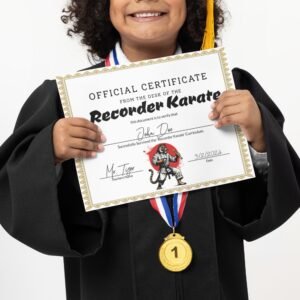 Recorder Karate Certificate | Fun Music Award for Elementary Students